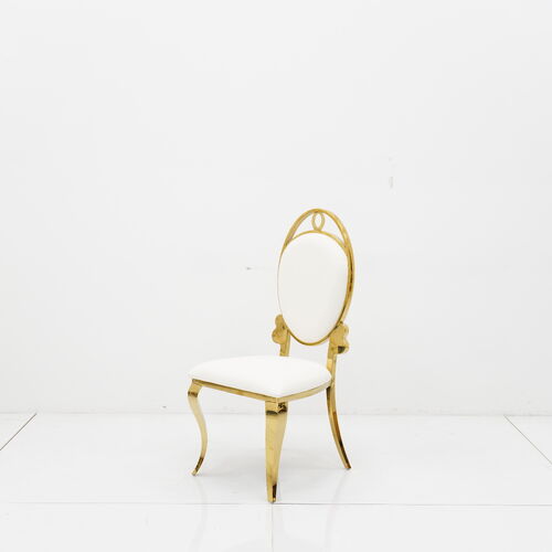 laatste bedrijfskennis over X-1829B gouden roestvrijstalen trouwstoel