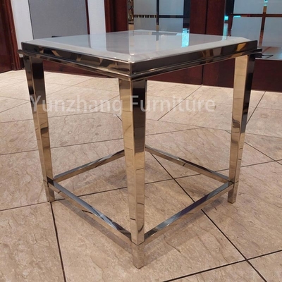 Zilveren frame SS201 Eenvoudige bedtafel Kleine CBM vierkante tafel voor slaapkamer