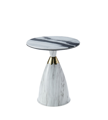Moderne glazen middentafel van roestvrij staal uitbreidbaar gehard draaitafel van goud