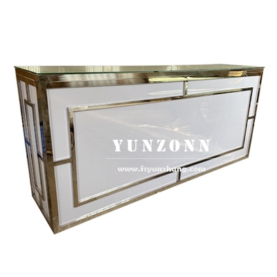 Hotelmeubelen Moderne mode design Wijnbar Tafel Zilveren evenement Party High Bar Counter