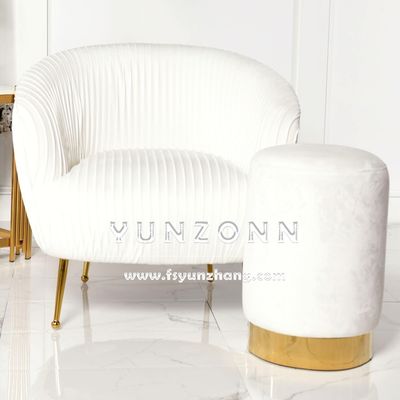 Moderne Luxe Fluweel Stof Enkele Sofa Stoel voor Hotel en Woonkamer met 15-30 Dagen Levering