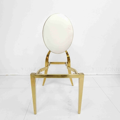 De klassieke Pu-van de het Banketstoel van het Kussenhuwelijk Stoelen van de het Witmetaaleetkamer ontmantelen Model