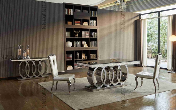 De zware van het de Eettafels Zwarte Glas van de Basisluxe Moderne Hoogste Eettafel L200xW100xH75cm