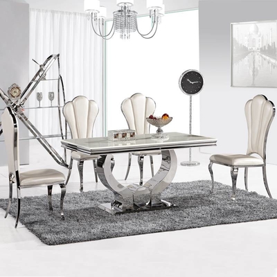 Van de het Heavy metalbasis van het roestvrij staalkader de Eettafel115kgs OEM L200xW100xH75cm