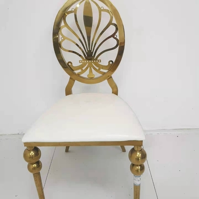 Elegante van de het Huwelijksstoel van het Luxe Gouden Roestvrije staal OEM W50xD65xH92cm
