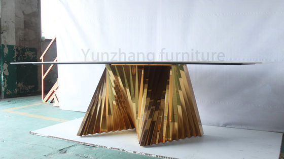 Goede prijs Moderne villa model kamer marmeren eettafel huishouden rechthoekige eettafel modern online
