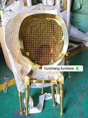 Goede prijs Gouden de Stoelroestvrij staal W50xD65xH92cm 6.5KGS van het Huwelijksbanket online
