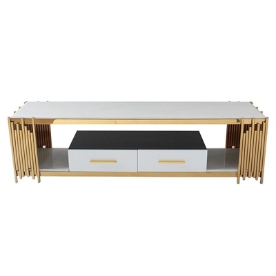 Van het de Lijstcentrum van roestvrij staal het Elegante TV Meubilair van de de Lijstwoonkamer met Lade