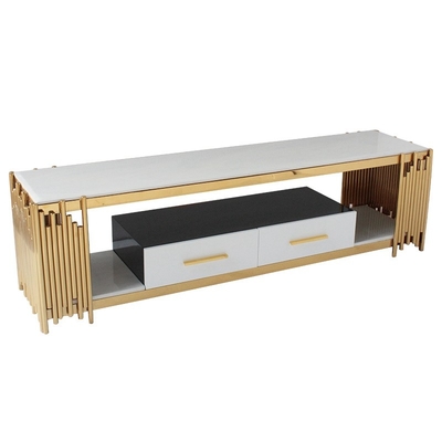 Van het de Lijstcentrum van roestvrij staal het Elegante TV Meubilair van de de Lijstwoonkamer met Lade