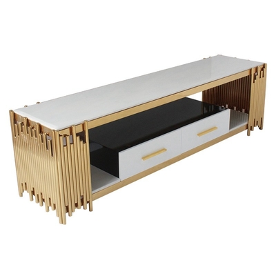 Van het de Lijstcentrum van roestvrij staal het Elegante TV Meubilair van de de Lijstwoonkamer met Lade