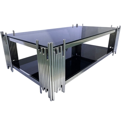 Groothandel Premium kwaliteit salontafel Moderne luxe spiegelmarmer tafel sets rechthoekige midden tafel set