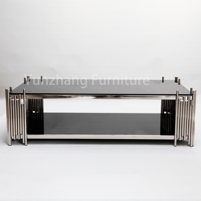 Chrome-Glas van de Lijstsofa table with double tempered van het Meubilair het Rechthoekige Centrum