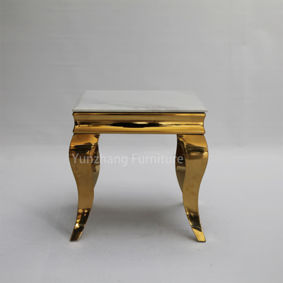 Gouden Witte Marmeren de Lijstkras Bestand Sofa Decorated Table van de Metaalbasis