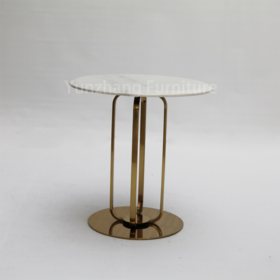 Moderne Ronde Gouden Koffietafel Marmeren Bovenkant voor het Leven/Ontvangstzaal