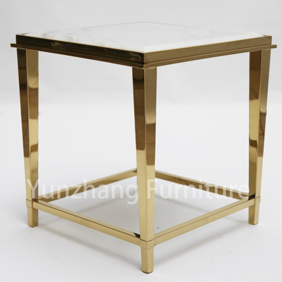 SS 201 van de het Beëindigenlijst van de Basisluxe van de het Tafelbladwoonkamer het Marmer Gevormde Meubilair Sofa Table