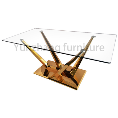 Tafels van het het Huwelijksbanket van het roestvrij staal de Gouden met de Capaciteit van het Glasgewicht 300lbs