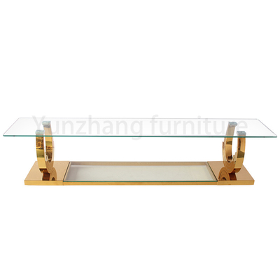De rechthoekige Koffietafel schort Transparante Glas Eenvoudige Stijl op