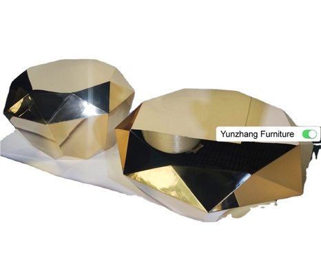Goudkleurige zijde tafel Einde tafel Woonkamer Set Hotel Decoratie
