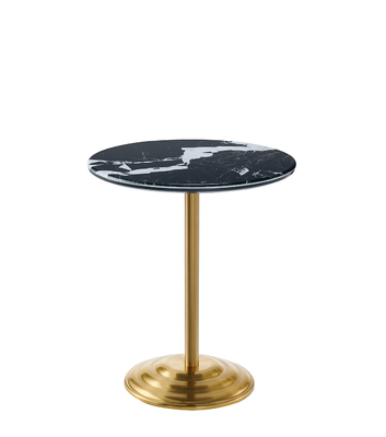 Moderne stijl Marmer en messing Tafel Antiek messing kleur ronde tafel