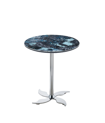 Moderne stijl Marmer en messing Tafel Antiek messing kleur ronde tafel
