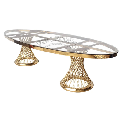 American Style Modern Eetkamer Keuken Tafel Set met Glas Top