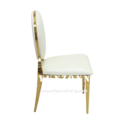 Het gouden Roestvrij staalhuwelijk zit de Koninklijke Huren W49xD53xH94cm van de Huwelijksstoel voor