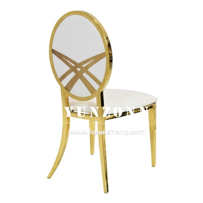 Het gouden Roestvrij staalhuwelijk zit de Koninklijke Huren W49xD53xH94cm van de Huwelijksstoel voor