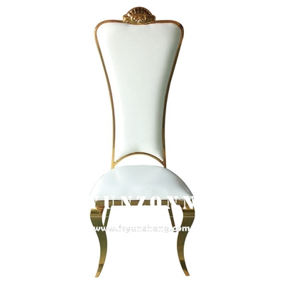 Hoge Achter Gouden Bruid en Bruidegom het Banketstoel van Chair Elegant Wedding