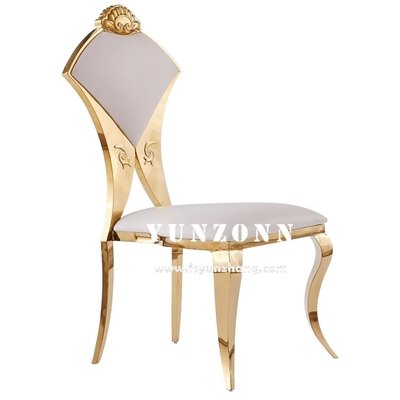 Nieuw ontwerp Hotel Banqeut Wedding Chair Fan-Shaped Chair Back Roestvrij staal stoel