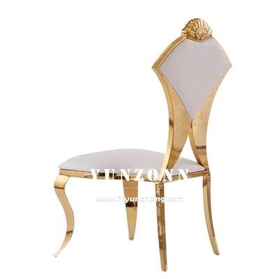 Nieuw ontwerp Hotel Banqeut Wedding Chair Fan-Shaped Chair Back Roestvrij staal stoel