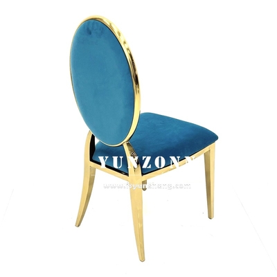 Moderne eetkamermeubilair Stapelontwerp Hotel woonkamer stoel Goud metaal roestvrij staal Banket bruiloftsstoelen voor evenement feestzaal