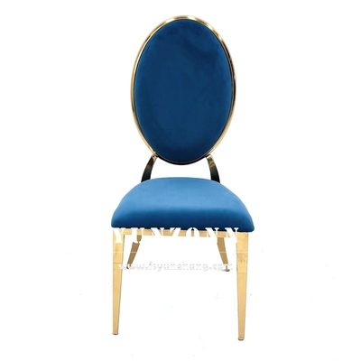 Moderne eetkamermeubilair Stapelontwerp Hotel woonkamer stoel Goud metaal roestvrij staal Banket bruiloftsstoelen voor evenement feestzaal