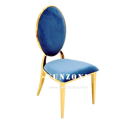 Moderne eetkamermeubilair Stapelontwerp Hotel woonkamer stoel Goud metaal roestvrij staal Banket bruiloftsstoelen voor evenement feestzaal