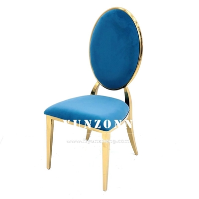 Moderne eetkamermeubilair Stapelontwerp Hotel woonkamer stoel Goud metaal roestvrij staal Banket bruiloftsstoelen voor evenement feestzaal