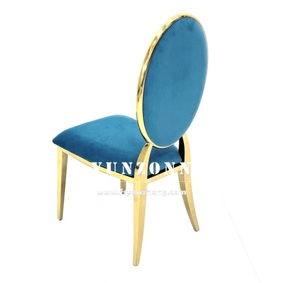 Moderne eetkamermeubilair Stapelontwerp Hotel woonkamer stoel Goud metaal roestvrij staal Banket bruiloftsstoelen voor evenement feestzaal