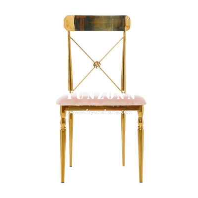 Banketpartij Huur Goud Roestvrijstalen Hotel Huwelijksstoelen Voor Evenementen Hall