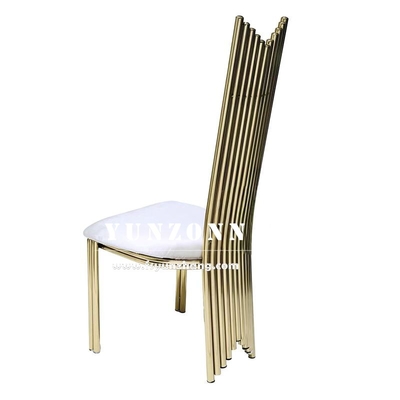Metalen bruiloft evenement banket stoelen modern meubilair roestvrij staal bruiloft partij stoel