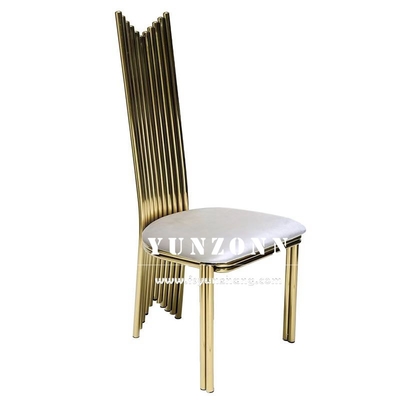 Metalen bruiloft evenement banket stoelen modern meubilair roestvrij staal bruiloft partij stoel