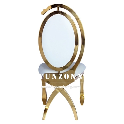 Dubai Luxe Hotel Meubels Goedkoop Groothandel Goud roestvrij staal Banket Wedding Chair voor Event Party