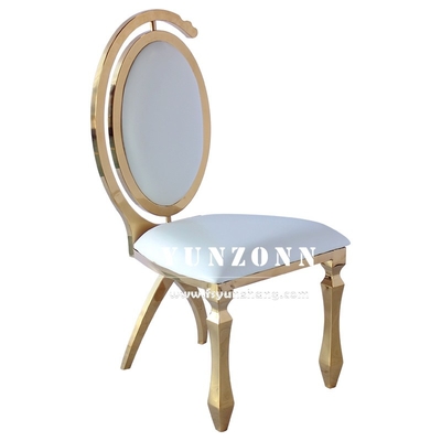 Dubai Luxe Hotel Meubels Goedkoop Groothandel Goud roestvrij staal Banket Wedding Chair voor Event Party