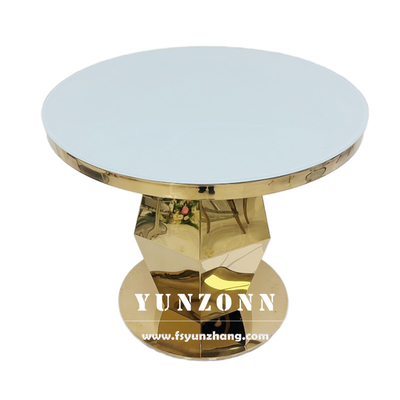 Gouden bruiloft rond cake stand roestvrij staal nodern cake tafel