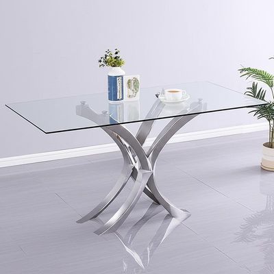 Eigentijdse 201ss-Glas Hoogste Eettafel voor Huis en Hotel