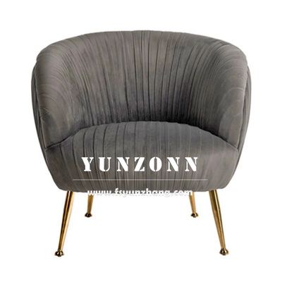 Moderne Luxe Fluweel Stof Enkele Sofa Stoel voor Hotel en Woonkamer met 15-30 Dagen Levering