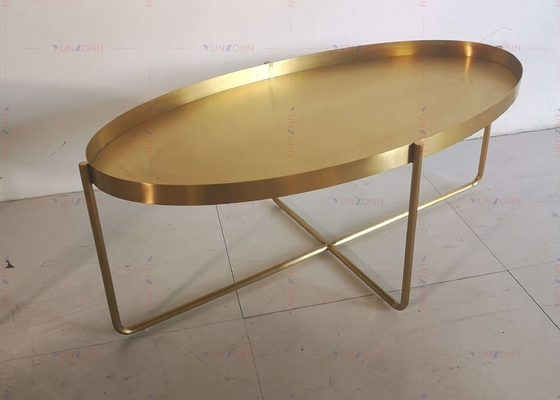 Het gouden Roestvrije staal van de de Lijstkoffietafel D60xH50cm 201 van de Metaal Zijthee