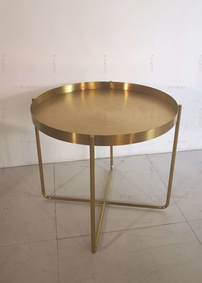 Het gouden Roestvrije staal van de de Lijstkoffietafel D60xH50cm 201 van de Metaal Zijthee