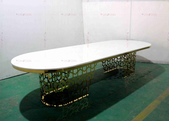 Moderne van de de Stijleettafel MDF van het Luxe Grote Op zwaar werk berekende Banket OEM 4000X1200X750mm