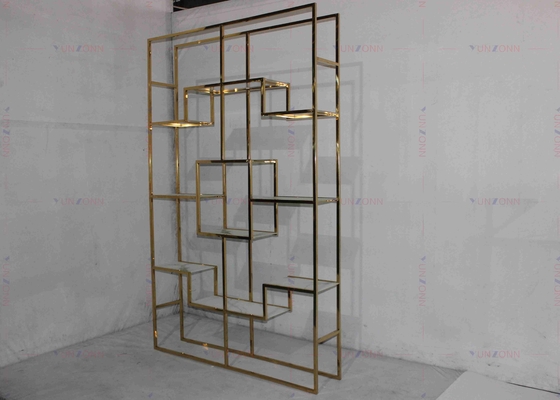 Van het het Rekkabinet van de roestvrij staal de Gouden Moderne Wijn Lichte Klassieke Luxe