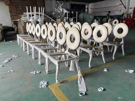 De ronde Achter het Dineren Stoelen van het de Functiebanket van het Stoelen Speciale Ontwerp Stapelbare