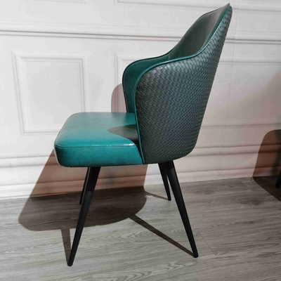 Huis de Blauwe noordse ontwerp het dineren Stoel van de het Leerrugleuning van de stoelen Lichte Luxe