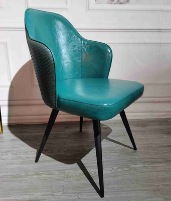 Huis de Blauwe noordse ontwerp het dineren Stoel van de het Leerrugleuning van de stoelen Lichte Luxe